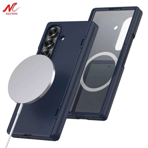 Slim Matte Wireless Charging Case for Samsung Galaxy Z Fold 7 Fold7 Built-in Screen Protector Hinge Protection Cover