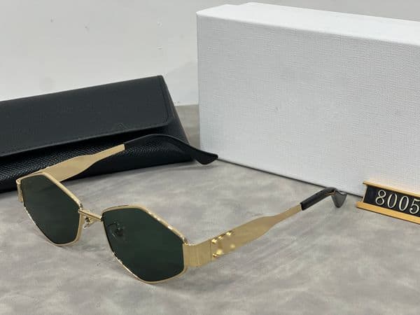 Triomphes Vintage Hexagon Metal Frame Sunglasses Women Luxury Designer Brand UV400 Shades Fashion Streetwear Eyewear