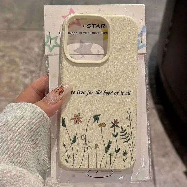Light Fresh Plants And Flowers Ins Phone Case For iPhone Air 16 Plus 17 13 12 15 14 11 Pro Max Trend Soft Back Cover