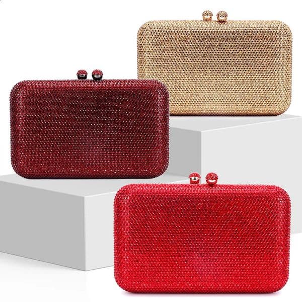 WHTUOHENG Crystal Evening Bag BlackGold Evening Bag Women Diamond Clutches Bags PinkBlueSilver Rhinestone Clutch Formal Prom 260601