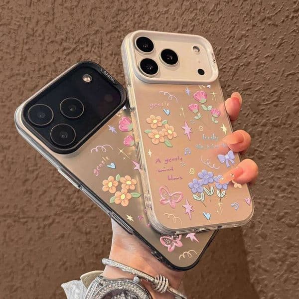 Flower Bowknot Phone Case For iPhone 12 Max 17 13 11 Pro XS X XR 14 16 15 Plus 16E SE Matte IMD Cover