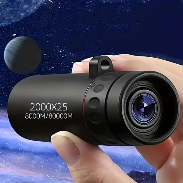 New 2000X25 HD Monocular Telescope, Compact Portable for Travel Hiking Fishing Camping Stargazing Concerts Bird Watching