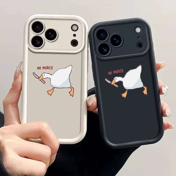Artistic Duckling Sketch Case For iPhone 17 Air 16 E 15 14 13 12 11 Pro Max 8 Plus X Textured Grit Shockproof Slim Shell Cover