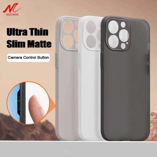 Business Ultra Thin Slim Matte Case for iPhone 16 Plus 15 13 12 11 14 Pro Max Sensitive Camera Control Button Cover