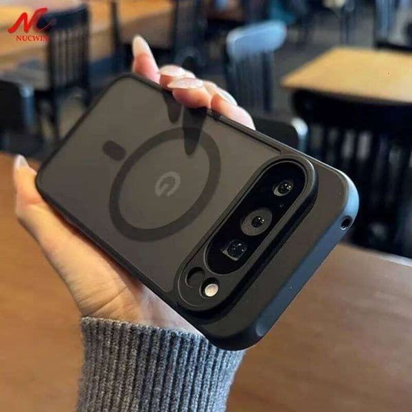 For 9A Magnetic Case Slim Matte Carbon Fiber Wireless Charger for Google Pixel 9 10 XL 8A 8 Pro Armror Cover