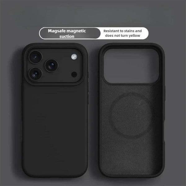 Liquid Silicone Magnetic MagSafe Phone Case for IPhone17ProMax 16 15 14 13 17Air Solid Color Skin Protection Soft Back Cover W260601