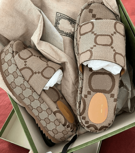 Designer fashion slippers Sandals sliders embroidered canvas Flat Mules Platform Embroidered Linen High Heel Sandal platform Shoes Eur 35-45 999