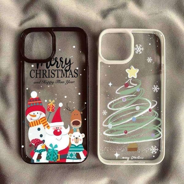 Christmas Tree Santa Claus Phone Case For Xiaomi Note 12 11 13 Plus 5G Redmi 14C 13C 12C 4G Poco X6 X5 Pro Clear Cover