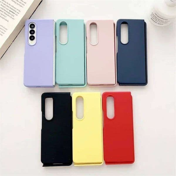 Fashion Soft Liquid Silicone Matte Protect Cases for Samsung Galaxy Z Fold 7 6 5 4 3 5G Anti-Scratch Skin Feel Solid Color Cover