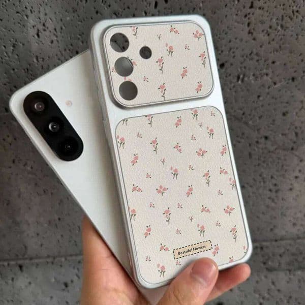 Camera Window Fower Phone Case For Samsung S26 Ultra S24 S25 FE S23 A56 5G A57 A37 A27 A17 A07 A06 A16 A26 A54 A55 Leather Cover W260601