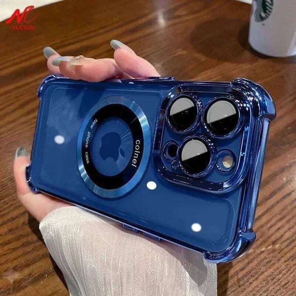 Clear Magsafe Case 15 16 17 Air Plus Airbag Shockproof Silicone Cover for iPhone 11 12 13 14 Pro Max