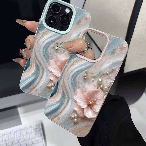 Stylish Pearl Lychee Texture Phone Case For iPhone 16 15 14 13 12 11 Pro Max X XS XR Plus 17 Air Shockproof Protective Cover