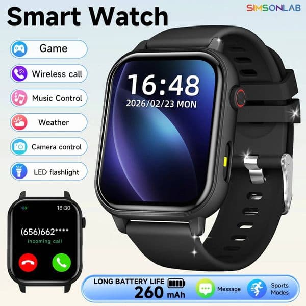 New 1.83-Inch HD Screen Bluetooth Call Android/Ios Sleep Monitor Multi-Mode Sports Smartwatch For Men Women 2026