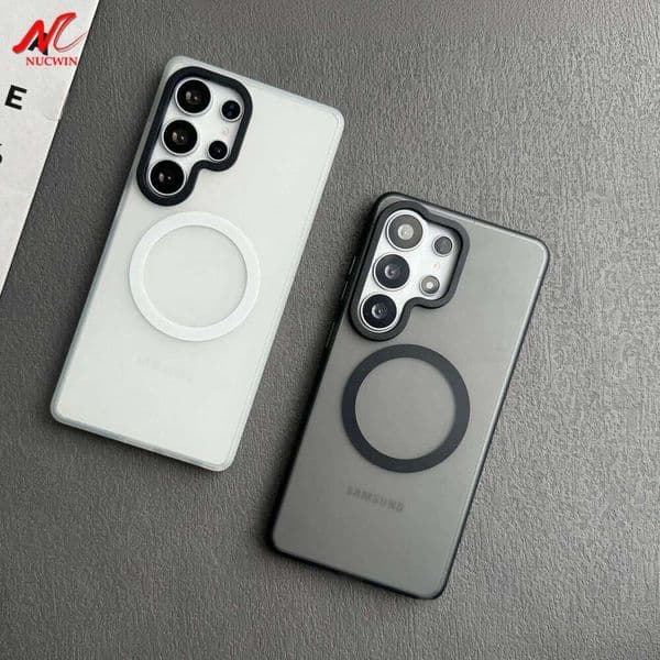 Business Translucent Magnetic for Magsafe Phone Case For Samsung Galaxy S26 S25 Ultra S24 S23 Plus Frosted Shockproof Hard Cover