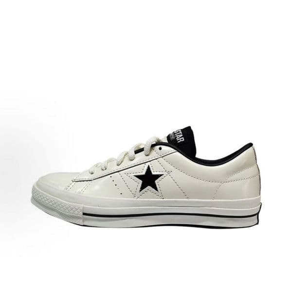Converse One Star Series Leather Classic Low Top Shoes Black and White Splicing Versatile Casual Sneakers Unisex Footwear