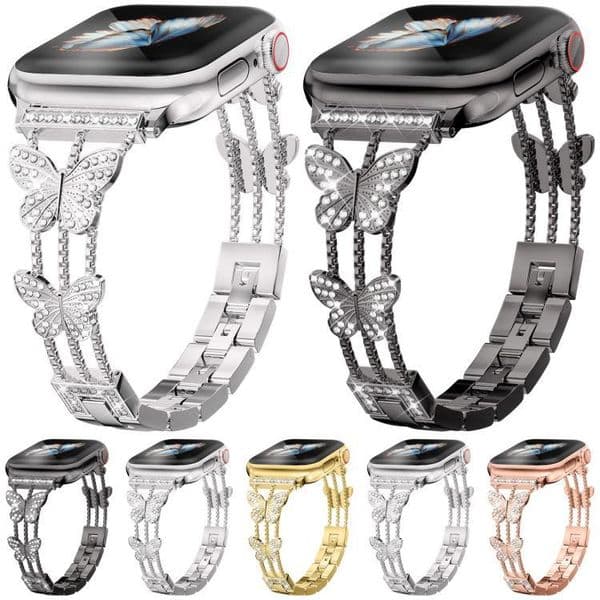 Diamond Starlight Watch Band compatible with Apple Watch Series 11/10/9/8/7/6/5/4/3/2/Ultra - shiny and stylish for women watchband in sizes 38mm 40mm 41mm 42mm 44mm 45mm 49mm