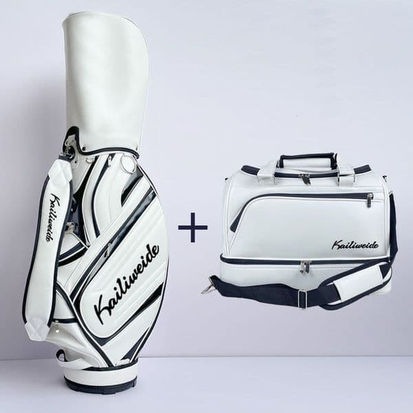Golf Bags Unisex Bag Made Of PU Leather, Lightweight, Standard Caddy Bag, Suitable For Car Use, Stylish Design