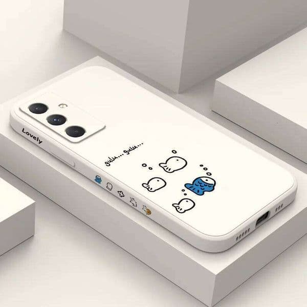 Cute Line Cat Phone Case For Samsung Galaxy A55 A35 A25 A15 A05 A05S A54 A34 A24 A14 A04 A04S A04E 4G 5G Cover