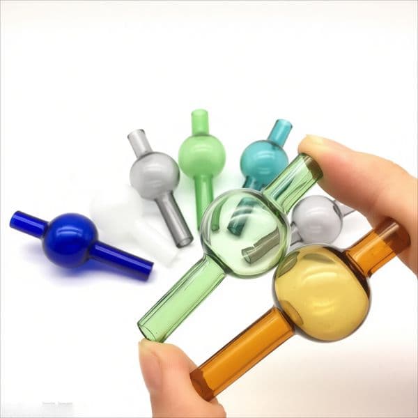 Travel mini Colorful 22mm Glass bubble carb cap round ball dome Specific for XL Quartz banger Nails Universal Ball Style Glass carb cap