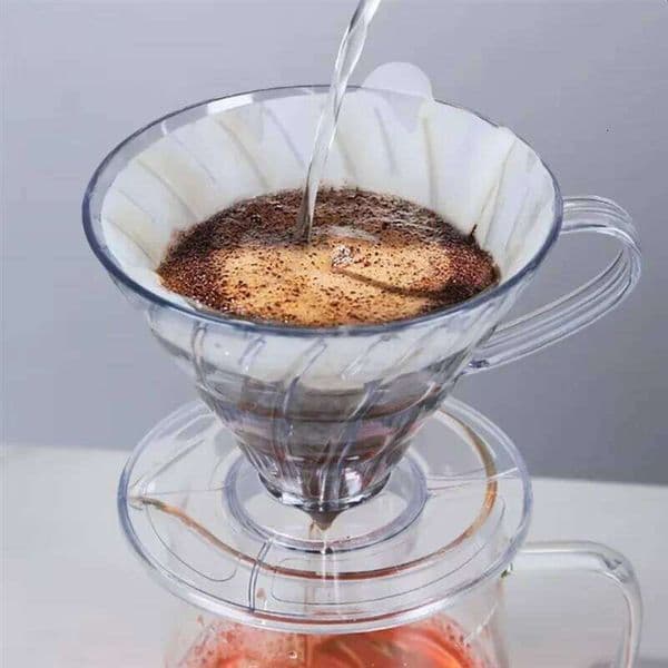 Reusable Dripper Resin for Pour Over Barista Brewing Coffee Funnel Filter Cup1-2Cups/1-4Cups