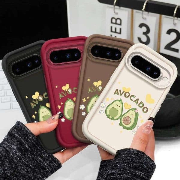 Cute Avocado Phone Case For Google Pixel 10 9 9A 8 8A 7 7A Pro XL 4G 5G Staircase Soft Cover