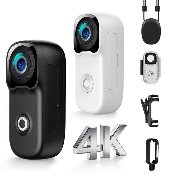 4K Ultra 1080P HD Action Camera Handheld WiFi EIS Stabilization Thumb-Sized Waterproof Outdoor Sports Vlog Video Recorder For Running/Cycling/Hiking/Swimming