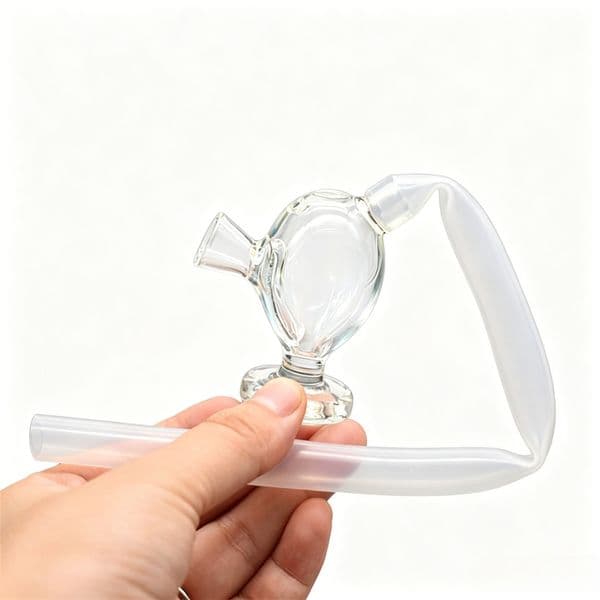 Wholesale Cleat thick heady water tobacco bong pipe hookah cigarette filter pipes with silicone hose straw for rolling paper