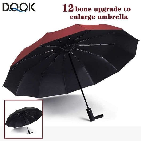 Windproof Automatic Folding Umbrella Female Male Twelv Bone Car Luxury Large Business Umbrellas Men Rain Women Gift Parasol