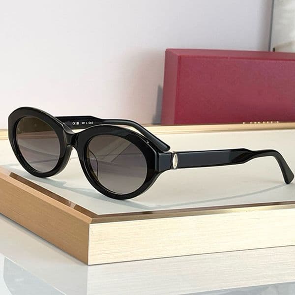 CT0588S Oval Collection Designer Sunglasses For Womens High Gloss Acetate Frame Vintage French Luxury UV400 Eyewear Commute Dating Vacation Outfits Glasses