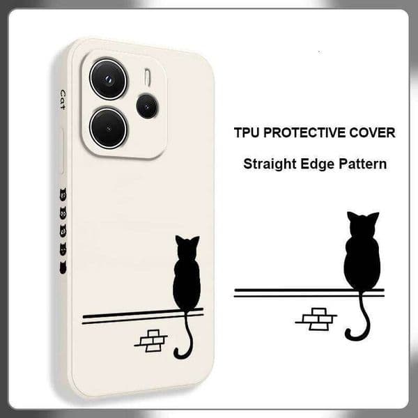 Lonely Black Cat Phone Case For Xiaomi Redmi Note 14 13 12 12S 11 11S 10 10S Pro Plus 15 15C 14C 4G 5G Silicone Cover