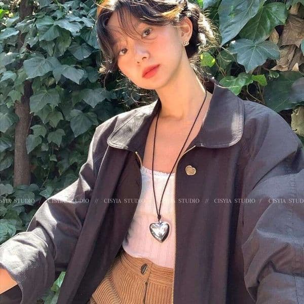 Designer Jewelry Luxury Jewelry Korean Blogger Fever's Same Style Heart Pendant Necklace For Women, 2025 Hot-Selling Long Sweater Chain, Autumn
