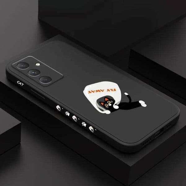 Landing Cat Phone Case For Samsung Galaxy A56 A36 A26 A16 A06 A17 A07 A55 A35 A25 A15 A05 A54 A34 A24 A14 A04 4G 5G Cover