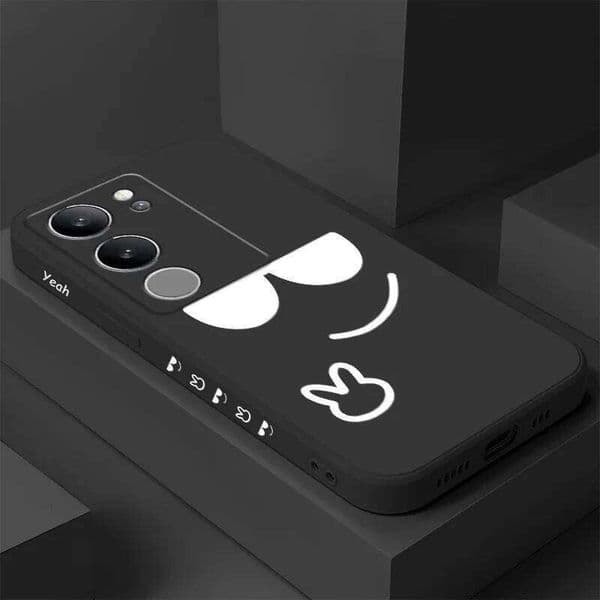 Sunglasses Gesture Phone Case For VIVO V50 V40 V30 V29 V29E V27 V27E V25 V25E V23 V23E V21 V20 Y20 Y12 Y21 Y22 Y50 Y35 Pro 4G 5G