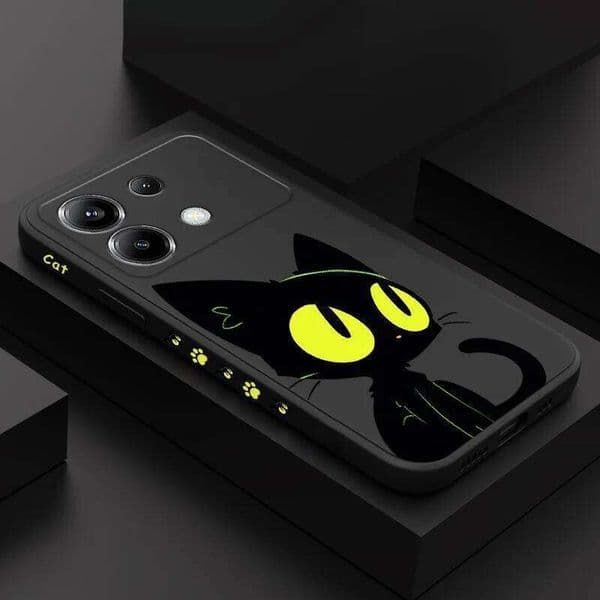 Fluorescent Cat Phone Case For Xiaomi Poco F8 F7 X7 X6 F6 M6 M5 M5S F5 X5 F4 X4 M4 F3 X3 Ultra Pro GT Silicone Cover