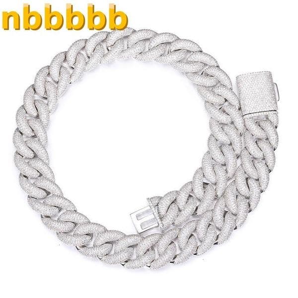 Unique Design Streetwear Moissanite Cuban Chain Necklace for Men with VVS Diamond Look Shine Available for Sale