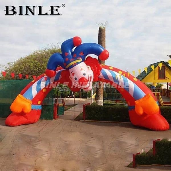 Free delivery Outdoor attractive advertising event inflatable clown arch cartoon archway for sale welcome entrance archways carnival party