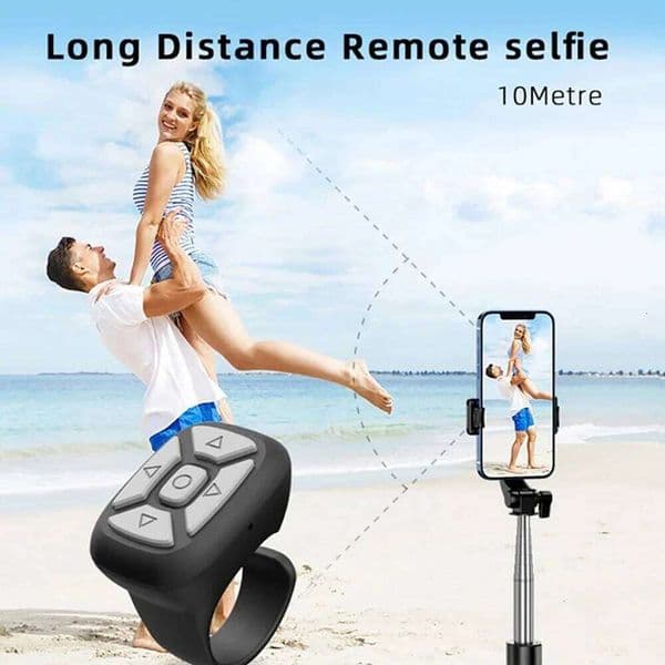 Bluetooth Finger Control Ring for Page Flipping Video Recording Shooting Selfie Phone Camera Remote Controller