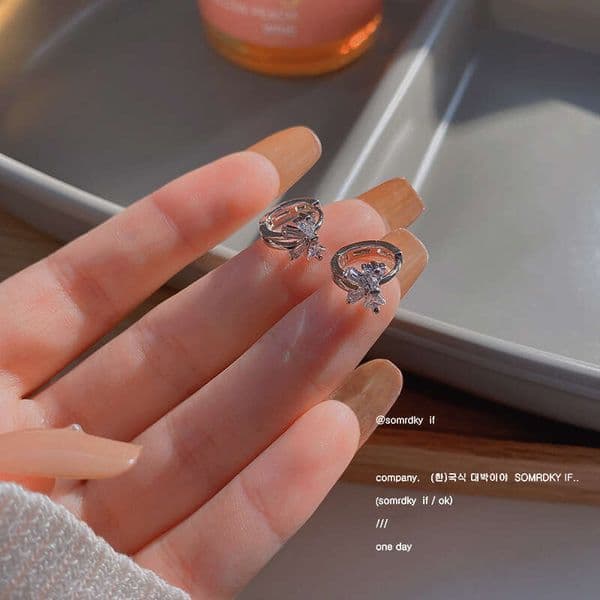 Designer Jewelry Luxury Jewelry Super Shiny Compact Butterfly Zircon Earrings For Women, Versatile And Stylish, Korean Dongdaemun Trendy Ear A