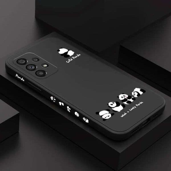 Ah Panda Case For Samsung Galaxy A73 A53 A33 A23 A13 A03 A72 A52 A52S A32 A22 A12 A02 A02S A71 A51 A31 A21S 4G 5G Cover