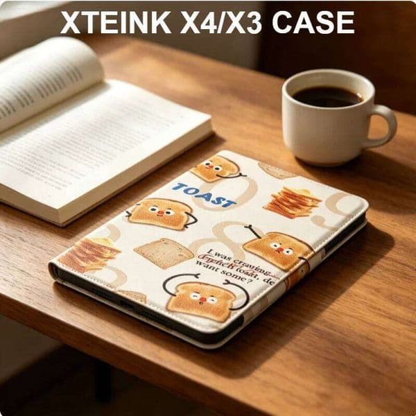 Magnetic Protective Case For XTEINK X3/X4 Ebook Reader Scratch-Resistant Cute Cartoon Pattern Folio Shell Custom Gift W260602