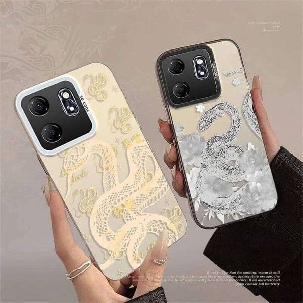 For Infinix Hot 40i 30i 9 11 Play Note 30 12 Smart 8 6 7 Plus Tecno Spark 20C 10C Pro Cool Simple Luxury snake Totem Case