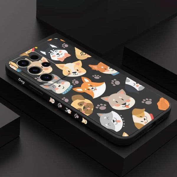 Round Dogs Phone Case For Samsung Galaxy S26 Plus Ultra Liquid Silicone Cover