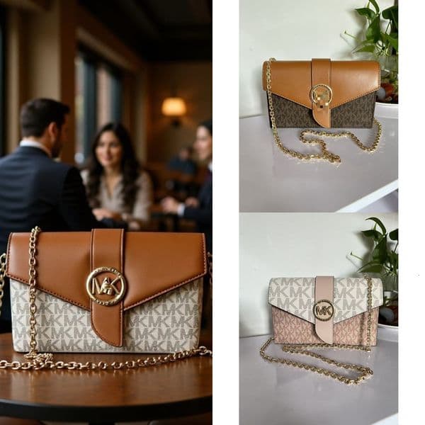 UUOriginal MDK Chain Small Square Bag for Women, Fashionable and Trendy, Letter Color-Block, Autumn and Winter New Single Shoulder Crossbody Versatile