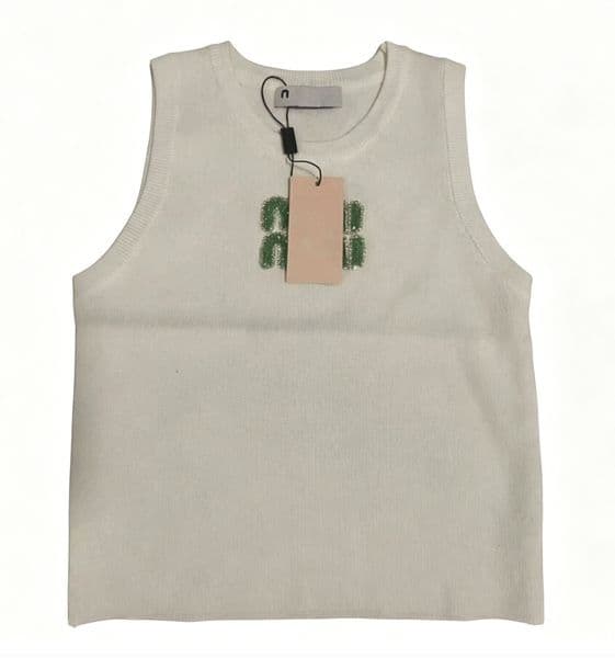 Fashion Mius Designer Crop Tops For Women Wet Texture Cotton Sleeveless Knit Camisole Tank Vest Stylish Cropped Tee Tops Daily Casual Inner Layer Clothing