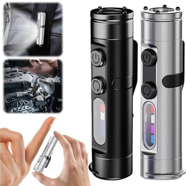 EDC Strong Light Outdoor Maintenance Work Searchlight Rechargeable LED Magnetic Super Bright Flashlight