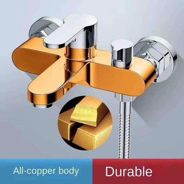 1pc Triple Hot And Cold Water Bath Mixer Bathtub Tap Bathroom Fixture Brass Shower Faucet