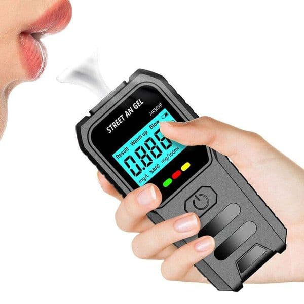 Digital Breath Tester Backlight LCD Display Alcohol Breathalyzer Accurate Alcoholometer for Personal & Professional Use