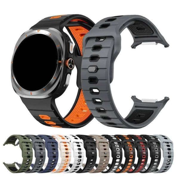 Silicone Strap with Horizontal Stripes for Galaxy 7 Ultra sports strap breathable and comfortable Watch Band