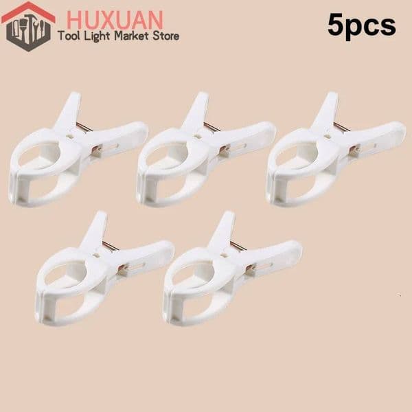 5pcs Plastic Quilt Beach Towel Clips Laundry Clothes Pegs Clamps Home Hanging Clip Clothespins Bathroom Organization ddmynov