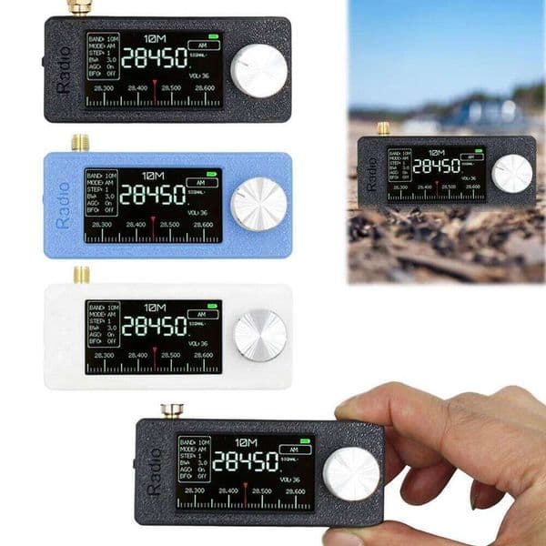 SI4732 0.5-108mhz Pocket Mini 1.9inch IPS Screen All Band Receiver with 2pcs Antenna HF SW MW VHF Radio